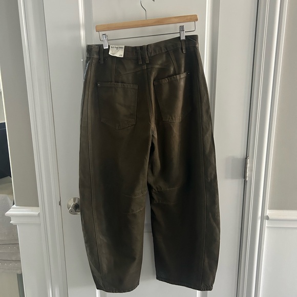 Free People Good Luck Coated High Waist Ankle Barrel Jeans - Picture 4 of 5